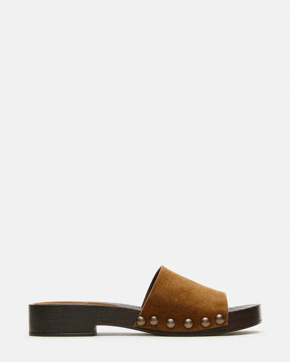 NEW STEVE MADDEN women's cento sandal in chestnut suede